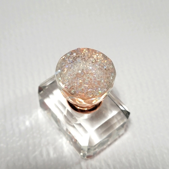 Mini empty clear crystal glass perfume oil Bottle Decor - Picture 2 of 6
